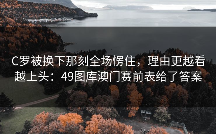 C罗被换下那刻全场愣住，理由更越看越上头：49图库澳门赛前表给了答案
